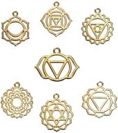 🧘 jgfinds indian chakra energy charms - set of 21, 3 gold tone pieces each - diy jewelry making supplies logo