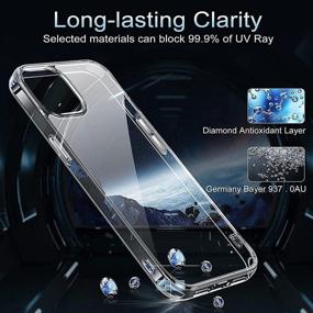 img 3 attached to LStiaq Transparent Clear Case for iPhone 13 Pro (6.1 Inch) - Shockproof, Protective Phone Cover (2021 Release)