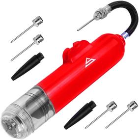 img 4 attached to 🏀 Efficient Sports Stable Dual Action Ball Pump: Includes 5 Spare Needles and Plastic Adaptor for Multi-Sport Use (Football, Basketball, Soccerball, Pilates Ball, Volleyball, Handball, and More!)