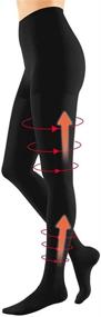 img 4 attached to 👣 Enhance Leg Health & Style: Compression Pantyhose 20-30 mmHg for Varicose Veins in Women