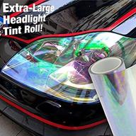 🌈 color-shifting chameleon rainbow gloss film: 12" x 96" large roll for perfectly tinted headlights and foglights logo