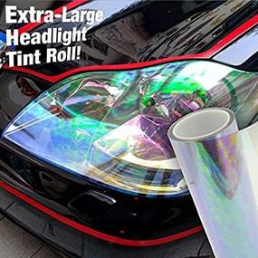 img 4 attached to 🌈 Color-Shifting Chameleon Rainbow Gloss Film: 12" x 96" Large Roll for Perfectly Tinted Headlights and Foglights
