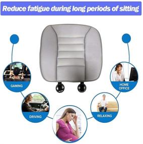 img 1 attached to Big Ant Memory Foam Car Seat Cushion Pad - Ultimate 🪑 Comfort and Pain Relief for Car, Office, and Home Use - Gray 1PC