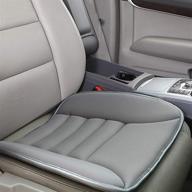 большая подушка для автомобильного сиденья с памятью memory foam - идеальное удобство и облегчение от боли для использования в автомобиле, офисе и дома - серый 1 шт. логотип