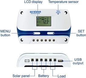 img 2 attached to 🔋 GCSOAR 60A Solar Charge Controller 12V 24V 48V PWM Solar Panel Charger Regulator LCD Display, Adjustable Parameters for Leaded, Gel (AGM), and Flooded Types (60A, 12V/24V/48V)