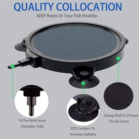 img 1 attached to 🐠 Enhance Oxygenation and Aesthetics: PIVBY 4.2-Inch Air Stone Disc Bubble Diffuser for Aquariums, Tanks, Ponds, Hydroponic, and Aquaponic Systems