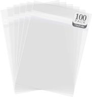 pack of 100, 11.1875 x 14.125 inches crystal clear sleeves storage bags for 11x14 photo framing mats mattes by golden state art logo