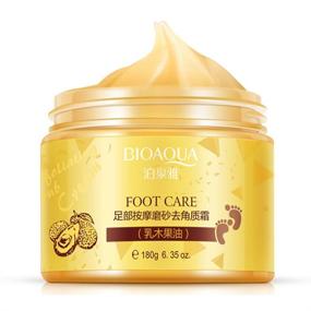 img 4 attached to 🦶 BIOAQUA Foot Care Herbal Massage Scrub: Exfoliating Cream for Delicate Feet Skin with Shea Oil & Natural Extracts - 180g