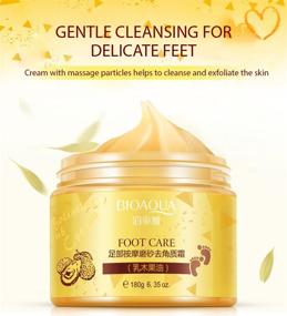 img 3 attached to 🦶 BIOAQUA Foot Care Herbal Massage Scrub: Exfoliating Cream for Delicate Feet Skin with Shea Oil & Natural Extracts - 180g