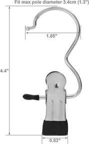 img 3 attached to BEWISHOME Portable Laundry Hook Boot Hanging Hold Clips - Set of 20, Chrome FYC01S: Perfect Home and Travel Hangers for Clothing, Clothes, and More!