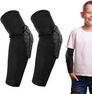 🍯 honeycomb compression knee and elbow pads for kids/youth aged 5-15 - protective gear for basketball, baseball, football, volleyball, wrestling, cycling. logo