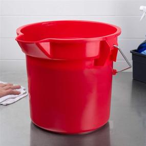img 1 attached to 🔴 Rubbermaid Commercial Products 2.5 Gallon Brute Heavy-Duty Red Round Bucket FG296300RED - Corrosive-Resistant