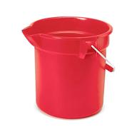 🔴 rubbermaid commercial products 2.5 gallon brute heavy-duty red round bucket fg296300red - corrosive-resistant logo