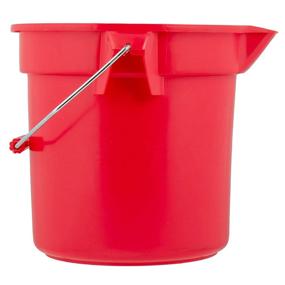 img 2 attached to 🔴 Rubbermaid Commercial Products 2.5 Gallon Brute Heavy-Duty Red Round Bucket FG296300RED - Corrosive-Resistant