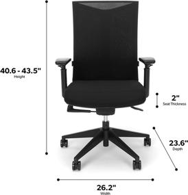 img 1 attached to HON Basyx Commercial-Grade Mesh Office Chair - Enhanced Movement, Sleek Black Design