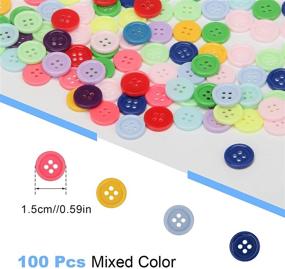 img 3 attached to 🖌️ Luxiv 100 Pcs Multi-Color Round Buttons for DIY Crafts: Play Button Painting, Sewing, Shirt Resin, Handmade, Assorted Shapes