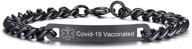 🏥 vnox stainless steel medical alert id bracelet with free engraving - for men and women logo