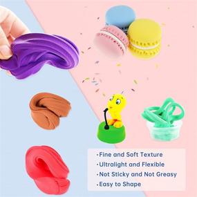 img 2 attached to 🎨 Ultra Light Air Dry Modeling Clay - 12 Colorful Clay Art Sets for Kids with DIY Tool Kits & Tutorial - Non-Toxic & Creative Gift for Ages 3+!