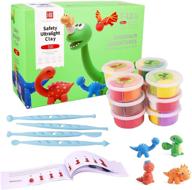 🎨 ultra light air dry modeling clay - 12 colorful clay art sets for kids with diy tool kits & tutorial - non-toxic & creative gift for ages 3+! logo