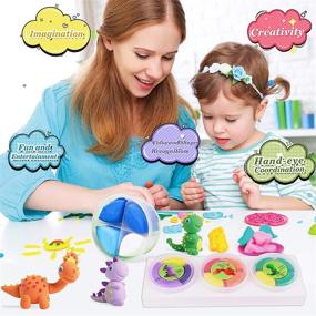 img 3 attached to 🎨 Ultra Light Air Dry Modeling Clay - 12 Colorful Clay Art Sets for Kids with DIY Tool Kits & Tutorial - Non-Toxic & Creative Gift for Ages 3+!