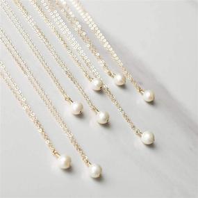 img 3 attached to ✨ Dainty Bar Necklace for Women - itianxi Gold/Silver Cute Delicate Disc Necklcace, Trendy Elegant Dot Fashion Necklace