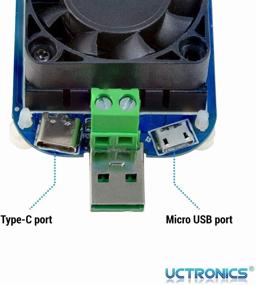 img 2 attached to UCTRONICS Electronic USB Load Tester: Adjustable Discharge Resistor Module with 35W Power, Testing and Triggering Rapid Charging Protocols QC2.0 QC3.0 AFC 9V FCP, Intelligent Temperature Control & Cooling Fan