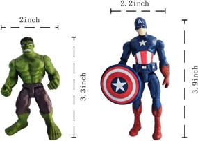 img 3 attached to 🎂 Avengers Cake Topper Set - 6 Pieces, Ideal for Avengers Themed Party, Kids Birthday Decorations, Cake Supplies