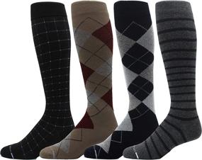 img 4 attached to 🧦 Dr. Motion Men's Compression Knee High Socks - 4 Pairs, 8-15 mmHg Graduated Support