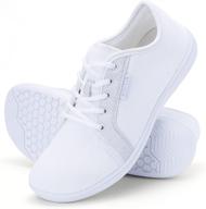 👟 whitin women's wide fit lace up barefoot minimalist knit sneakers logo