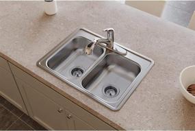 img 3 attached to 🚰 Dayton D225193 Double Bowl Top Mount Stainless Steel Sink - Superior SEO-friendly Product Name