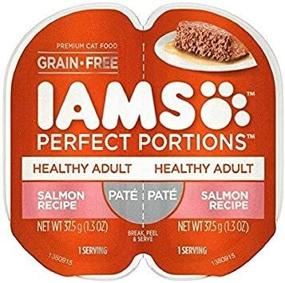 img 1 attached to 🐟 IAMS Идеальная Порция Премиум Корм для Взрослых Кошек с Рецептом Лосося - Без Злакового Паштета - 1,3 унции двойной пакет (4 двойных пакета, 8 порций в общей сложности)