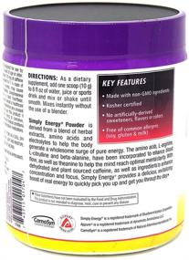 img 1 attached to Bluebonnet Nutrition Simply Energy Powder
