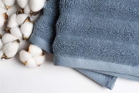 img 1 attached to 🛀 Ravel Classic Bath Towel - Nutrl Home, 100% Supima Cotton, 55 x 28 Inch, Premium Luxury Bath Sheet Towels in Blue