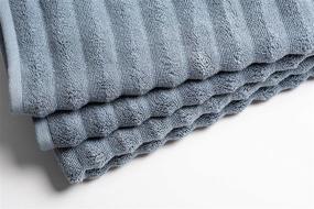 img 3 attached to 🛀 Ravel Classic Bath Towel - Nutrl Home, 100% Supima Cotton, 55 x 28 Inch, Premium Luxury Bath Sheet Towels in Blue