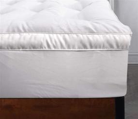 img 2 attached to 🛏️ Enhance Comfort with our Queen Plush Mattress Topper - 2'' Thick Wave Quilted Pillow Top Pad, Soft & Durable, Fitted Sheet Design, 16'' Deep Pocket Elastic Fixation - White 60x80''