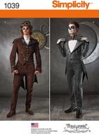 men's steampunk and skeleton cosplay & halloween 🎩 sewing pattern, sizes 38-44: the perfect costume guide for simplicity logo