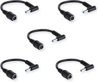 💜 5 pack purpleleaf tip adapter hp connector converter: upgrade power cord for hp stream spectre pavilion envy elitebook split chromebook logo