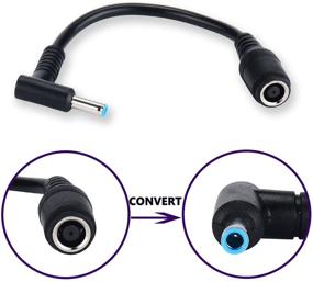 img 1 attached to 💜 5 Pack Purpleleaf Tip Adapter HP Connector Converter: Upgrade Power Cord for HP Stream Spectre Pavilion Envy Elitebook Split Chromebook