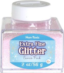 img 1 attached to 💖 Sulyn Extra Fine Light Pink Glitter Stacker Jar - 2oz, Non-Toxic, Stackable & Reusable | Multiple Slot Openings for Easy Dispensing & Mess Reduction | SUL51825