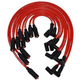 img 4 attached to 🔌 Performance Silicone Spark Plug Wires Set - LT1 LT4 Optispark Compatible with GM Chevy Chevrolet Pontiac Z28 Camaro Corvette Firebird Impala Caprice 1992-1997 5.7L 4.3L - Red 8mm