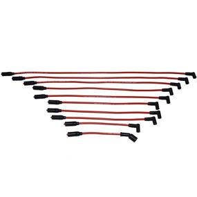 img 3 attached to 🔌 Performance Silicone Spark Plug Wires Set - LT1 LT4 Optispark Compatible with GM Chevy Chevrolet Pontiac Z28 Camaro Corvette Firebird Impala Caprice 1992-1997 5.7L 4.3L - Red 8mm