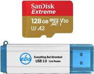 sandisk 128gb memory card extreme bundle with gopro hero 7 black/silver/white and everything but stromboli reader logo