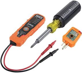 img 4 attached to Klein Tools 80052 Electrical Tester Kit: AC / DC Voltage Tester, Receptacle Tester, and 5-in-1 Screwdriver / Nut Driver Combo (3-Piece)