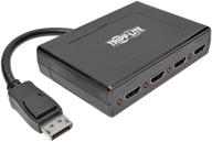 🔌 tripp lite 4-портовый mst хаб displayport на hdmi, dp 1.2, dp в hdmi, 3840x2160 4k x 2k @ 24/30гц (b156-004-hd-v2), черный логотип