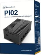 📦 pi02 silverstone алюминиевый корпус для raspberry pi 4 model b: изящная защита и производительность (cs-pi02b) логотип