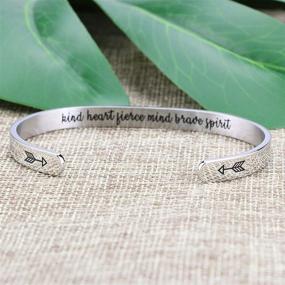 img 2 attached to JoycuFF Inspirational Sister Bracelets for Women - Funny Gifts with Mantra Cuff Bangle