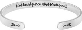 img 4 attached to JoycuFF Inspirational Sister Bracelets for Women - Funny Gifts with Mantra Cuff Bangle