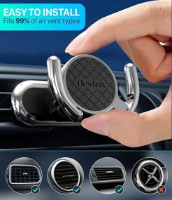 img 2 attached to 🚗 BESTRIX Car Phone Holder with Pop Grip - Universal Air Vent Socket Mount Stand, Double Silicone Vent Clip for Secure Grip - GPS Navigation, 360 Rotating Head, Silicone Padding - Modern Design, Fits All Smartphones