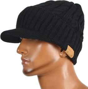 img 2 attached to 🧢 Versatile Men's Knit Beanie Visor: Your Must-Have Winter Hat