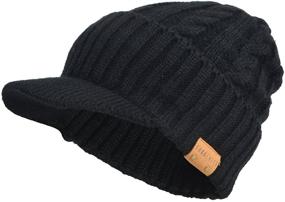 img 4 attached to 🧢 Versatile Men's Knit Beanie Visor: Your Must-Have Winter Hat